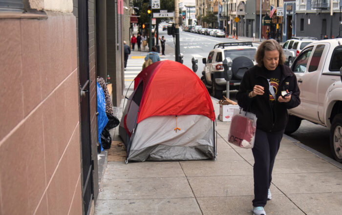 conservatorship law in effect image has homeless person's tent